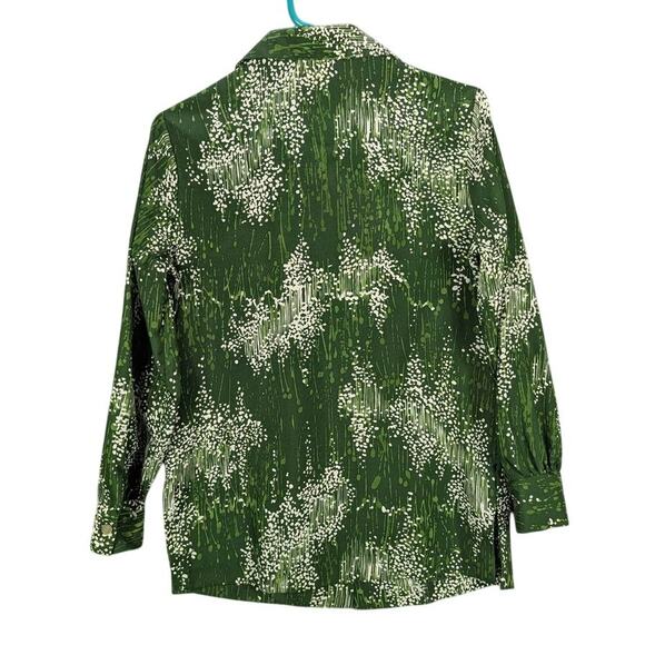 Vintage Pants 3 pc Set Womens 12 Green Shirt Shell Retro Leisure 70s Forestcore - Picture 4 of 16